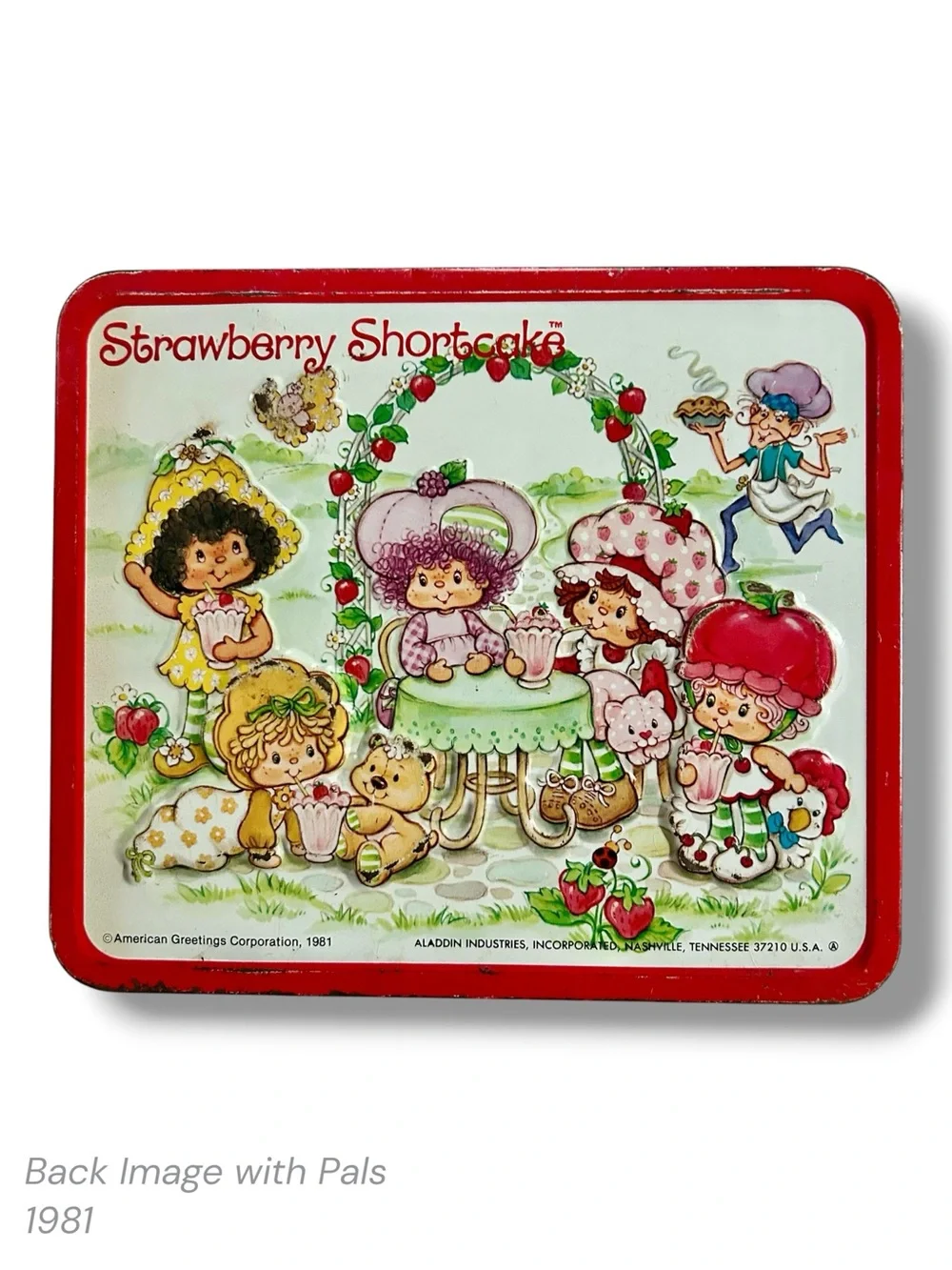 Vintage 1981 Original Strawberry Shortcake Aladdin Metal Lunchbox & Thermos Set